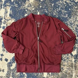 Kids 6/7 Maroon bomber jacket